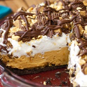Extreme Reese's Peanut Butter Cup No Bake Pie