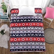 Christmas Blankets on Bed