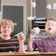 Goofing off With Your Friend During Class