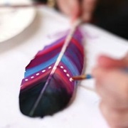 Painting Feathers - Become a Sachem