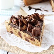 Reese's Peanut Butter Cup Chocolate Chip Cookie Cake