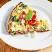 Pepper Spinach and Feta Frittata