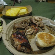 Luau Meal Featuring Kalua Pork