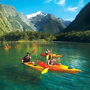Kayaking/Boating Milford or Doubtful Sound, New Zealand