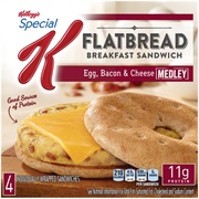 Bacon, Egg, and Cheese Medley Flatbread Breakfast Sandwich