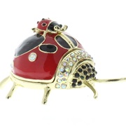 Jeweled Ladybug With Baby