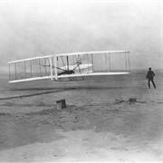 First Flight in the Flyer by Wright Brothers (1903)