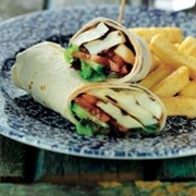 Grilled Halloumi and Sweet Chilli Wrap