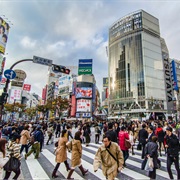 Busiest Crosswalk - Shibuya, Tokyo, Japan