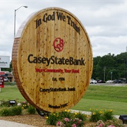 World's Largest Wooden Token, Casey, Illinois