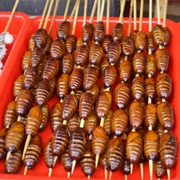 Deep Fried Silk Worms