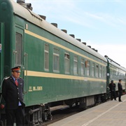 Cross an International Border – by Train (Eg Russia/Mongolia)
