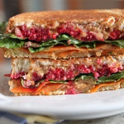 Grilled Peanut Butter Rainbow Sandwich