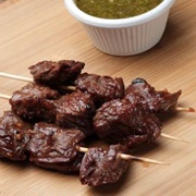 Skirt Steak Pinchos From Loco Lucho's