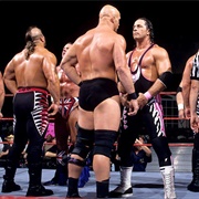 The Hart Foundation vs. "Stone Cold" Steve Austin, Ken Shamrock, Goldust and the Legion of Doom: In