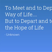 To Depart This Life