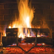 Watching Fire in Fireplace