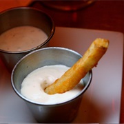 Fries Dipped in Ranch