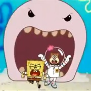 Sandy, SpongeBob, and the Worm