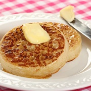 Crumpet Covered in Butter