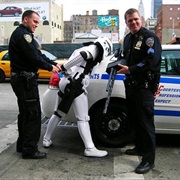 Storm Trooper Arrested