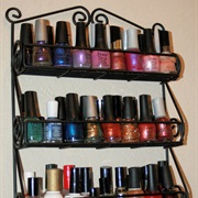 Hang a Spice Rack for Nail Polish