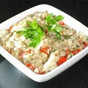 Eggplant Dip With Walnuts and Mastic