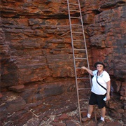 Ladder Into Hancock Gorge, Karajini National Park