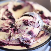 Goat Cheese Blueberry Ice Cream