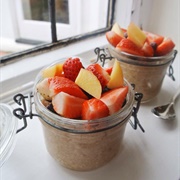 Nectarine Berry Overnight Oats
