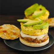 Sausage and Avocado Muffin