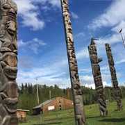 Gitanyow Totem Poles, BC, Canada