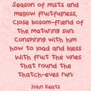 "To Autumn" by John Keats