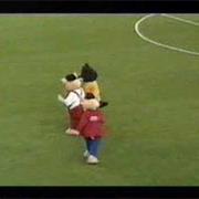 Wolfie vs. the Pigs Mascot Fight