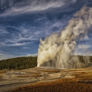 Gaze at Old Faithful in Yellowstone National Park