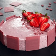 Ruby Chocolate Strawberry Mousse Cake