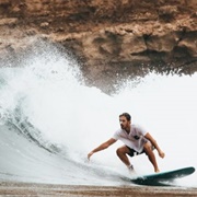 Surfing by the North Coast of Chile