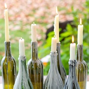 Wine Bottle Candles