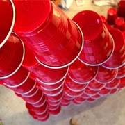Using Red Cups to Drink Alcohol Out Of.