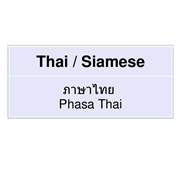 Thai / Siamese