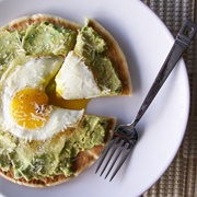 Avocado Egg Pita Pizza