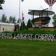 World's Largest Cherry Pie Pan, Charlevoix, Michigan