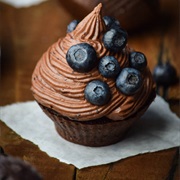 Chocolate Blueberry Cupcake