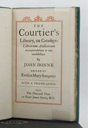 The Courtier's Library (The Catalogue of Rare Books Not for Sale) (John Donne)