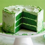 St. Patrick&#39;s Day Green Velvet Cake