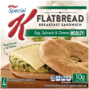 Special K Spinach, Egg &amp; Cheese Medley Flatbread Breakfast Sandwich