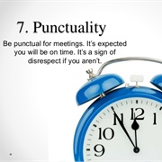 Be Punctual