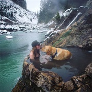 Rocky Mountain Hot Springs in Winter, AB/BC