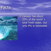 Canada Has 9% of the World's Renewable Water Supply