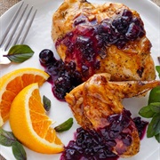 Roast Chicken With Blueberry Orange Sauce